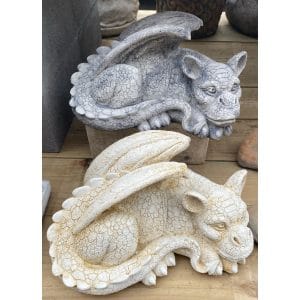 Laying Dragon Concrete Garden Statue