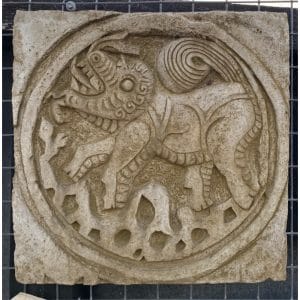 Thai Elephant Concrete Wall Plaque