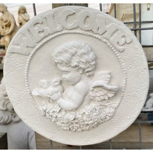 Welcome Dove Concrete Wall Plaque