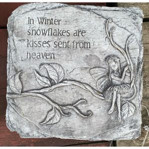 Seasons Fairy - Winter Concrete Wall Plaque