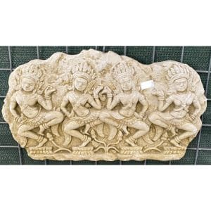 Dancing Apsara Concrete Wall Plaque