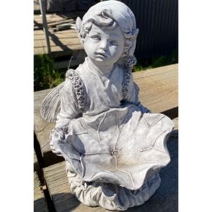 Elf Bird Feeder Concrete Garden Statue