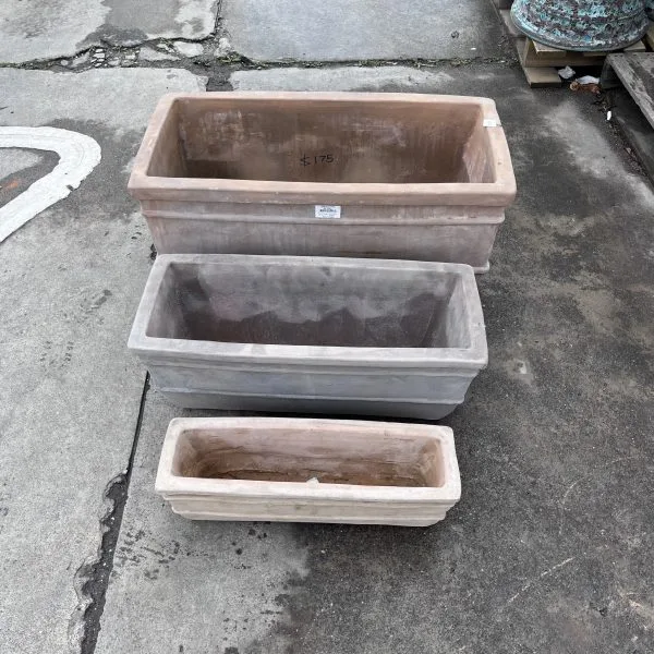 Citrus Trough Antique Terracotta Garden Planter Pot - Image 3