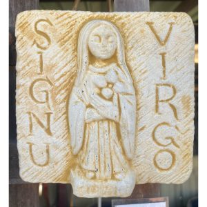 Virgo Tile Concrete Zodiac Wall Plaque 9136
