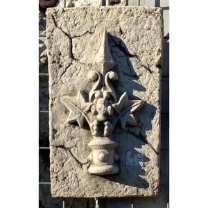 Iron Finial Concrete Wall Plaque