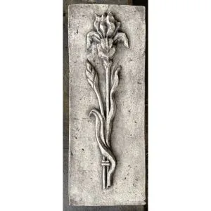 Bearded Iris Concrete Wall Plaque 9150