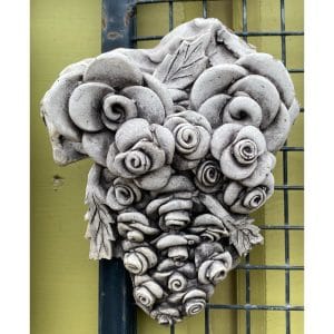 Rose Bouquet Concrete Wall Plaque 0479