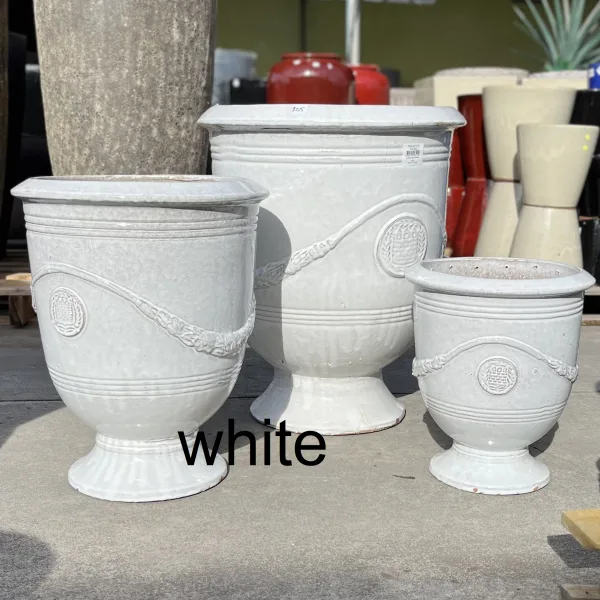 Anduze Urn Large Glazed Garden Pot Planter - Image 9