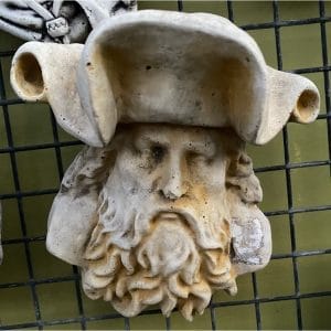 Pirate Head Concrete Wall Plaque 0586