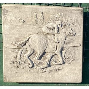 Racing Horse Concrete Wall Plaque 9312