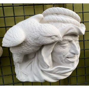 Eastern Hawk Head Concrete Wall Plaque