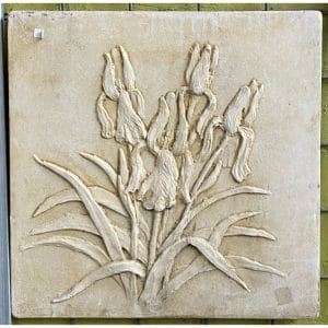 Irises Concrete Wall Plaque