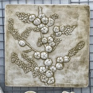 Tea Tree and Nuts Concrete Wall Plaque 0545