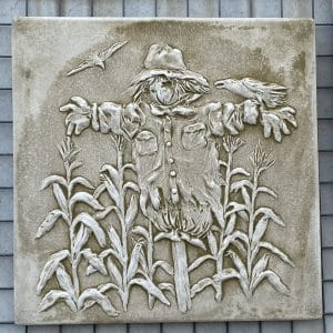 Scarecrow Concrete Wall Plaque