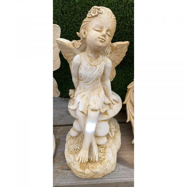 Fairy on Mushroom Concrete Statue 1248