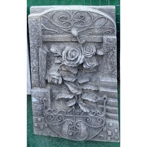 Decorative Rose Concrete Wall Plaque 0577