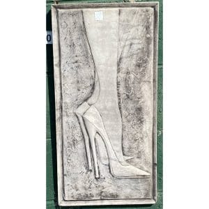 Red Stiletto Concrete Wall Plaque 8013