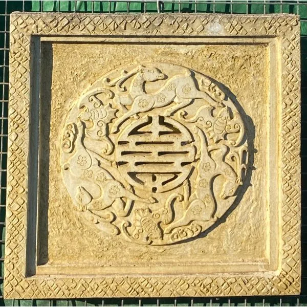 Chinese Deer Concrete Wall Plaque 8034