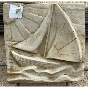 Sailing Boat Tile Concrete Wall Plaque 9212