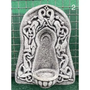 Candleholder - Indian Concrete Wall Plaque