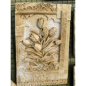 Decorative Tulip Concrete Wall Plaque 0578