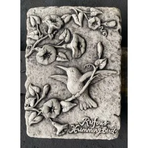 Hummingbird Rufous Concrete Wall Plaque 0512