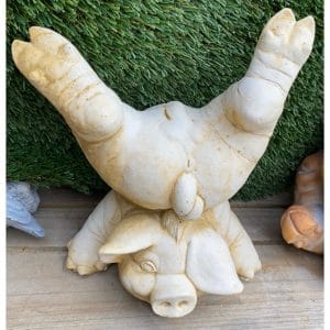 Upside Down Pig Concrete Statue 1074