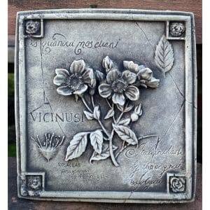 Italian Rose Concrete Wall Plaque 0447