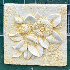 Gum Blossom - Unframed Concrete Wall Plaque 9039