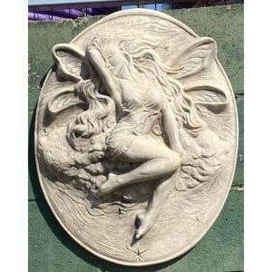 Oval Fairy Concrete Wall Plaque 9291