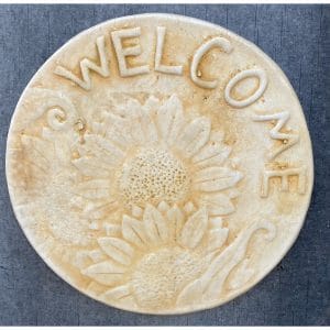 Welcome Sunflowers Concrete Wall Plaque