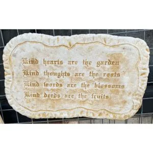 Kind Hearts - Large Concrete Wall Plaque