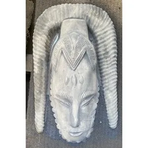 African Gazelle Mask Concrete Wall Plaque 7306