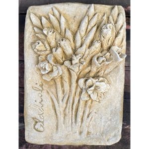 Gladioli Concrete Wall Plaque 0420