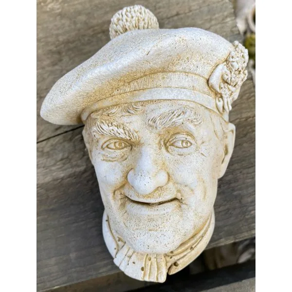 Jock Head Concrete Wall Plaque 0596