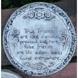 True Friends Concrete Wall Plaque