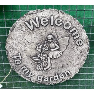 Welcome to my Garden Fairy Concrete Wall Plaque