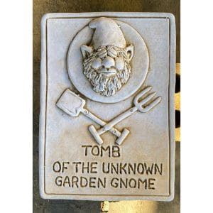 Unknown Garden Gnome Concrete Wall Plaque 9023
