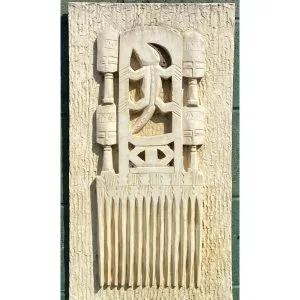 Native Comb Concrete Wall Plaque