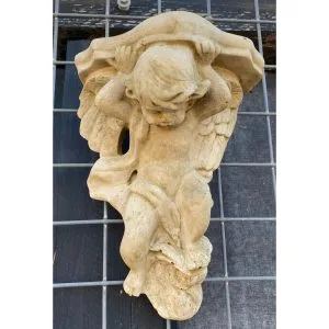Angel Shelf/Bracket Concrete Wall Plaque