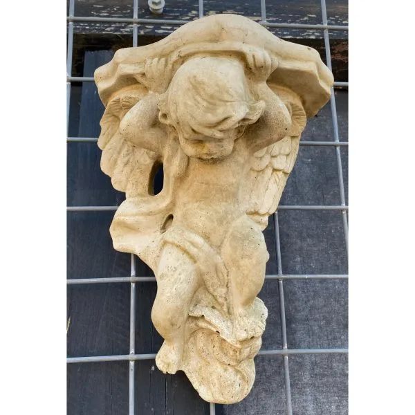 Angel Shelf/Bracket Concrete Wall Plaque
