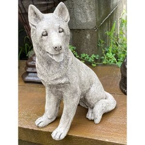 German Shepard Concrete Statue