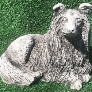 Collie Small Concrete Dog Statue 0193