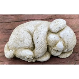 Curled Up Puppy Concrete Statue 0029