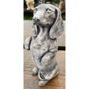 Upright Dachshund Concrete Statue 0188