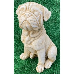 Pug Puppy Concrete Dog Statue 0905