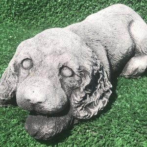 Cocker Spaniel Flat Concrete Dog Statue 0005