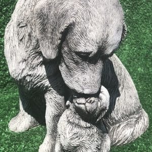 Lab (Labrador) Licking Pup Concrete Dog Statue 0914