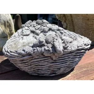 Strawberries on Basket Pot Concrete Planter 0505