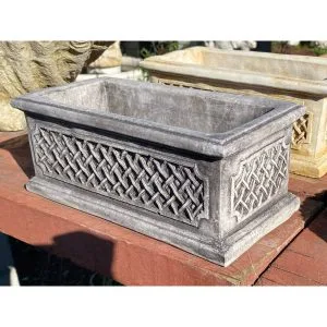 Rectangle Lattice Pot Concrete Planter 0507